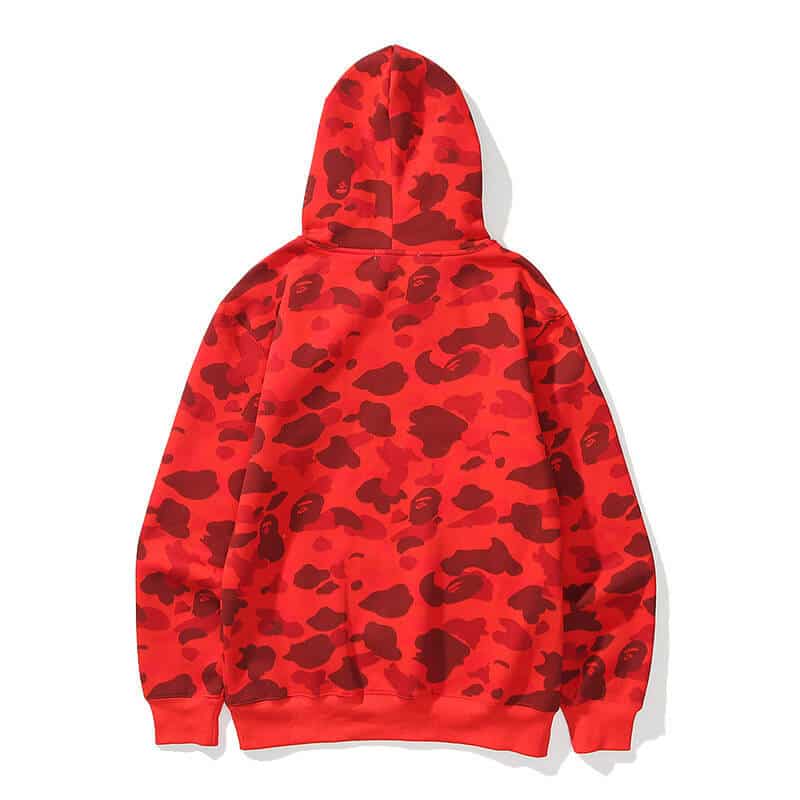 BAPE Red Pullover Hoodie | Bapestar
