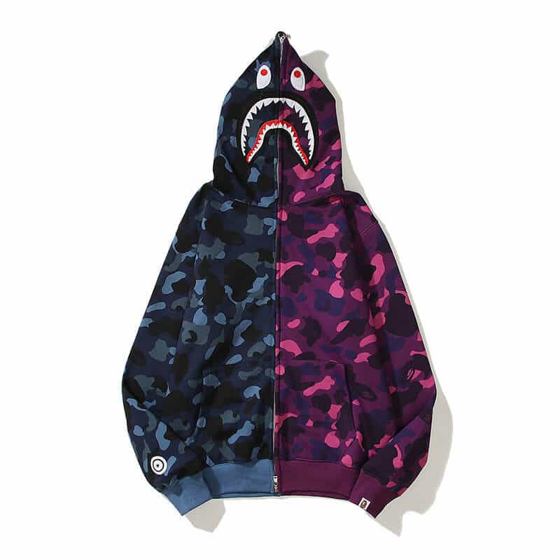 A BATHING APE® | BAPE Color Camo Shark Full Zip Hoodie | Bapestar